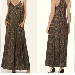 Nicole Miller Leopard Strappy Maxi Dress